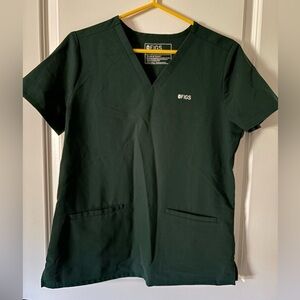 Figs British Racing Green Scrub Top - Size Small